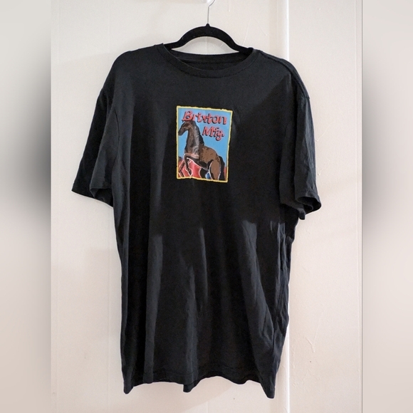 Brixton Black Cotton T-Shirt - Picture 2 of 6